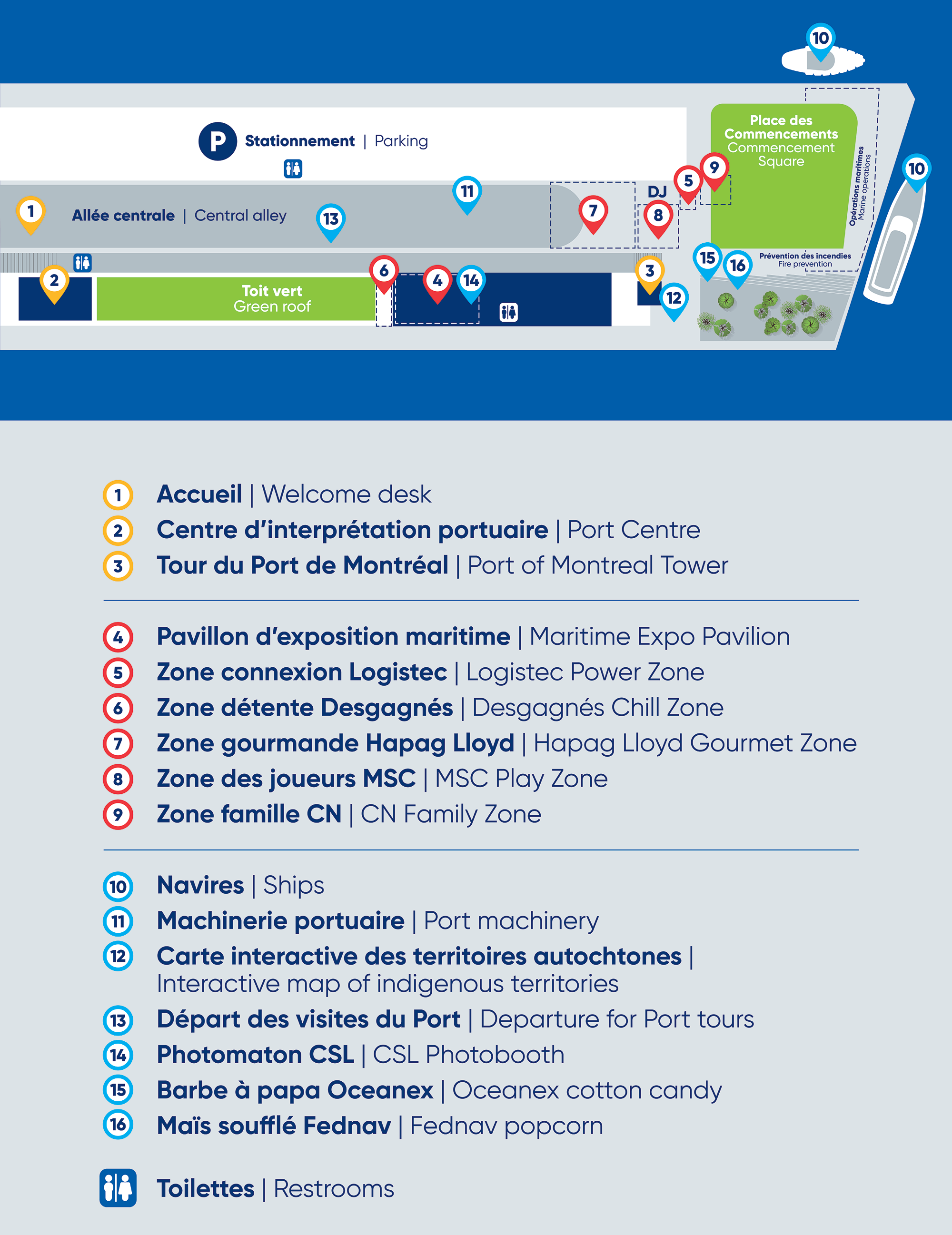 Plan de site de la Journée portuaire