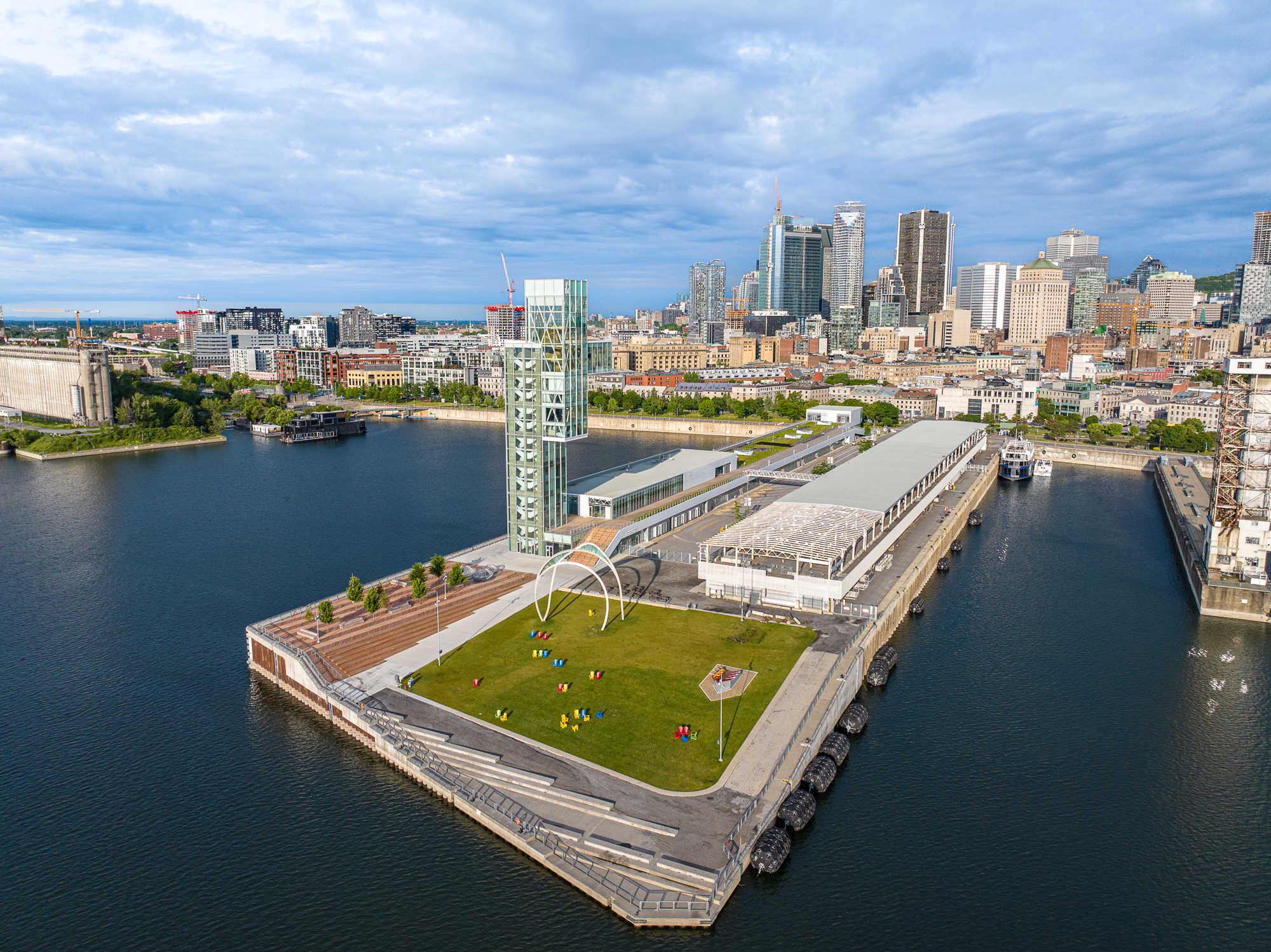 aerial view of Commencement square