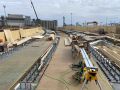 construction du pontage et preparation du coffrage pour la dalle tablier du viaduc 3