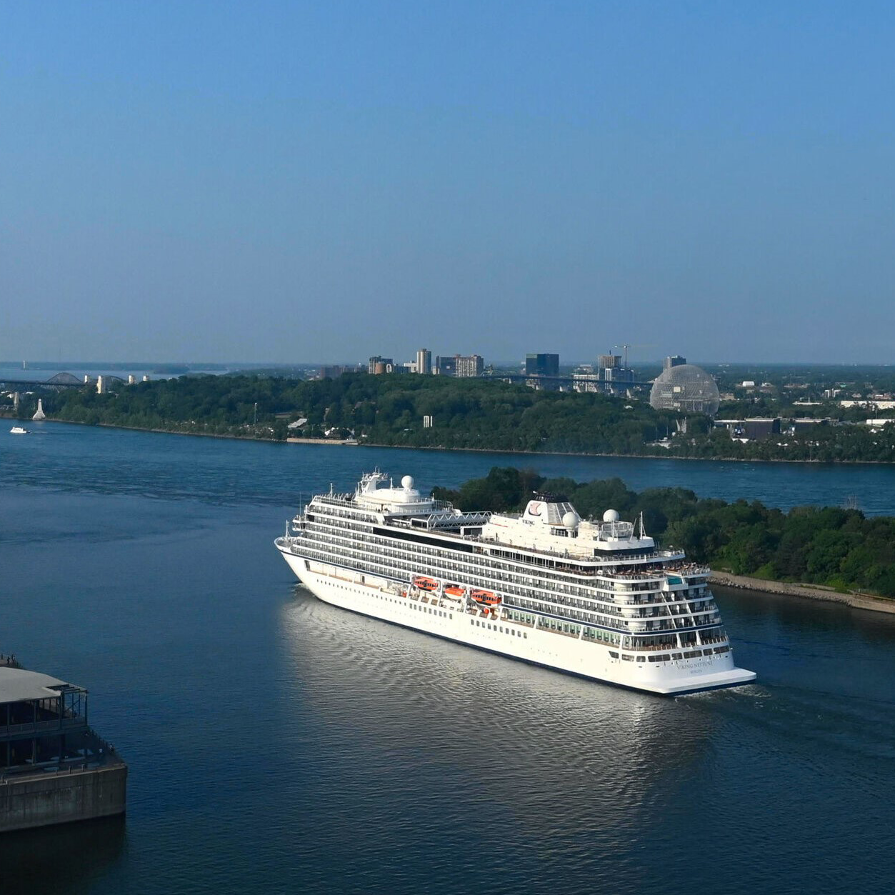 Vue aérienne du navire de croisière Viking