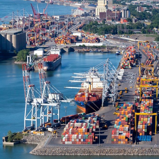 view of the Port of Montreal