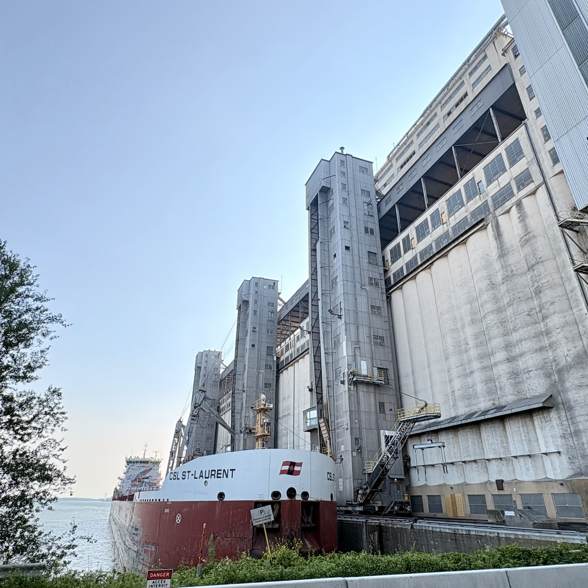 Quai nord de l'entreprise Bunge au Port de Montréal