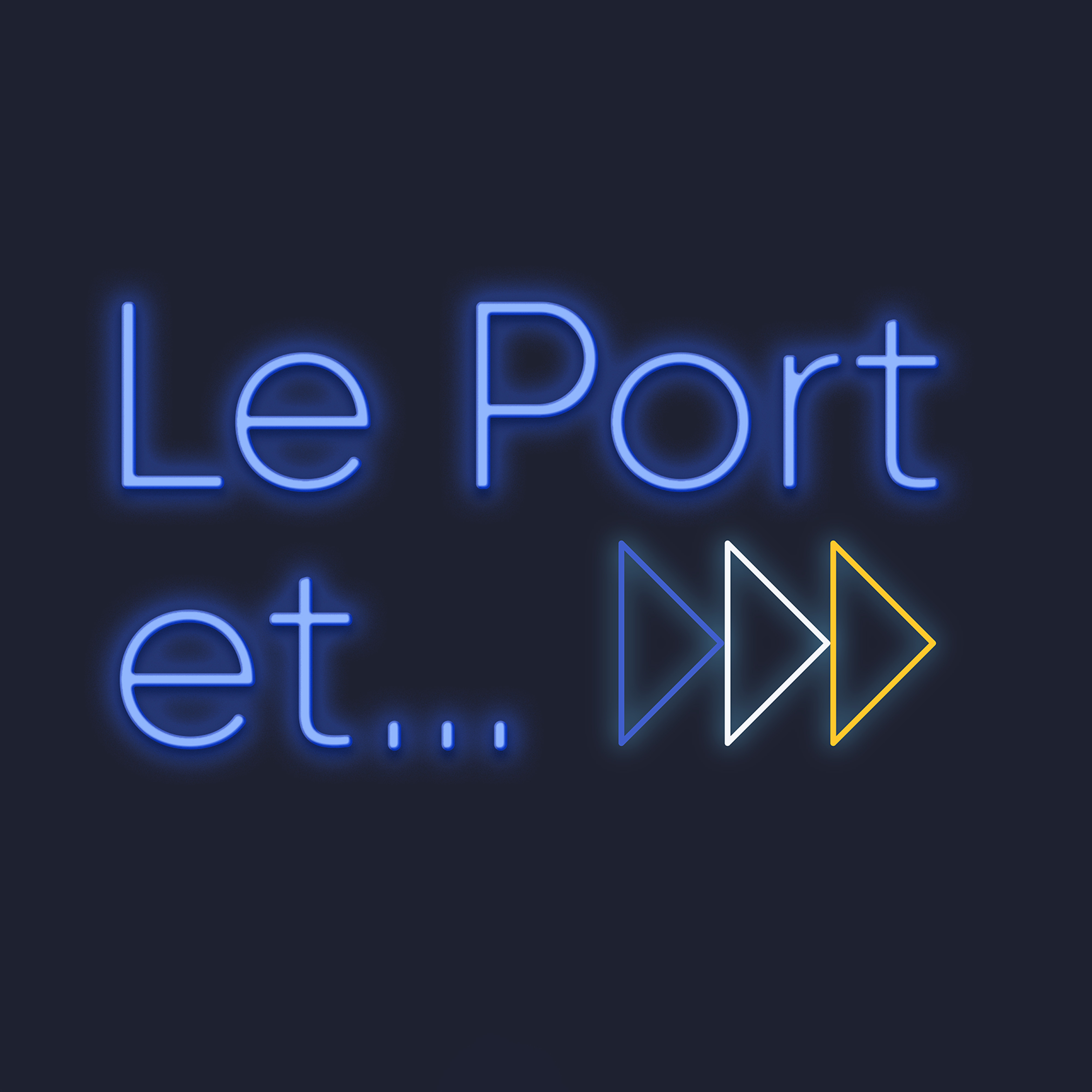 Lettres Le Port et... sur fond noir