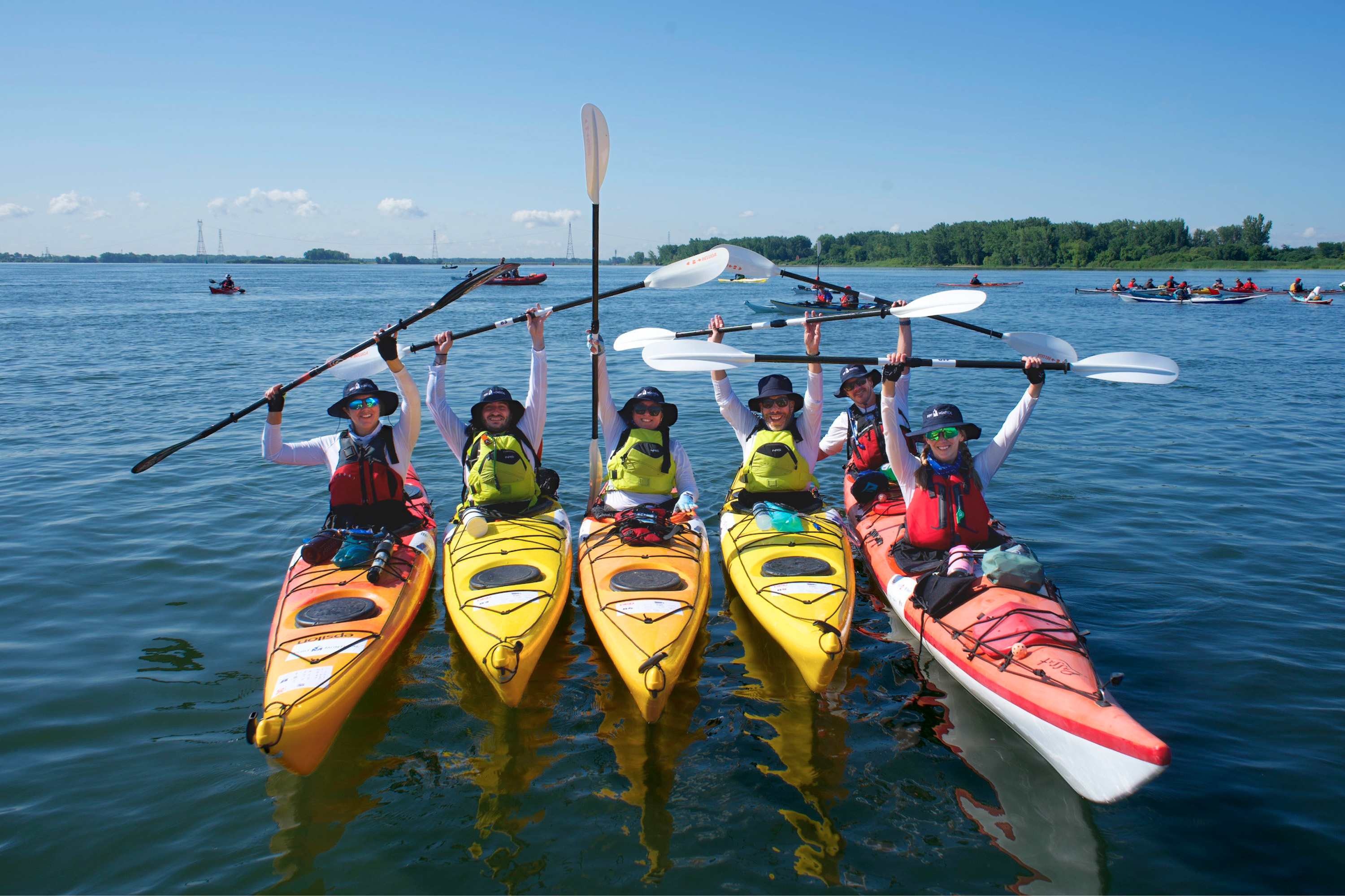 Kayakistes de l'équipe du Port de Montréal