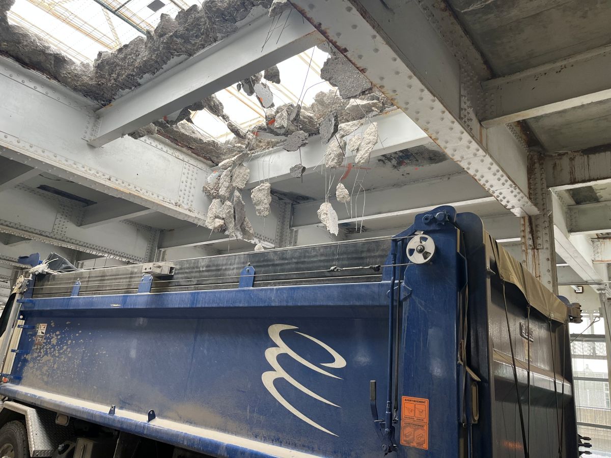 Travaux dans le stationnement du Grand Quai