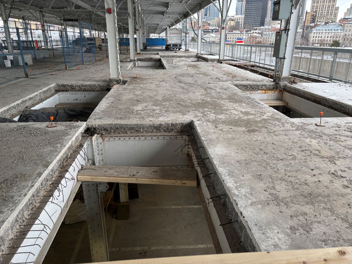 Travaux dans le stationnement du Grand Quai