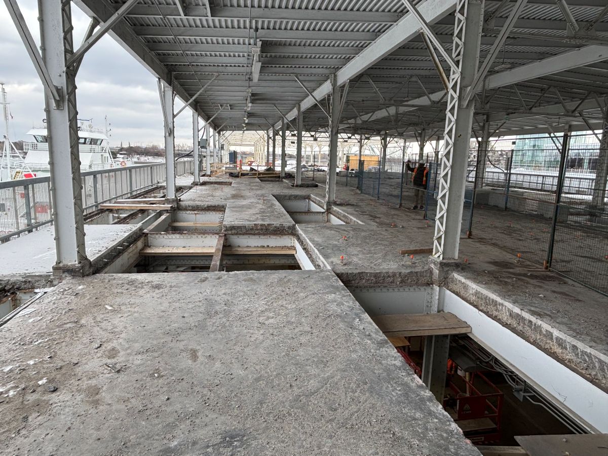 Travaux dans le stationnement du Grand Quai
