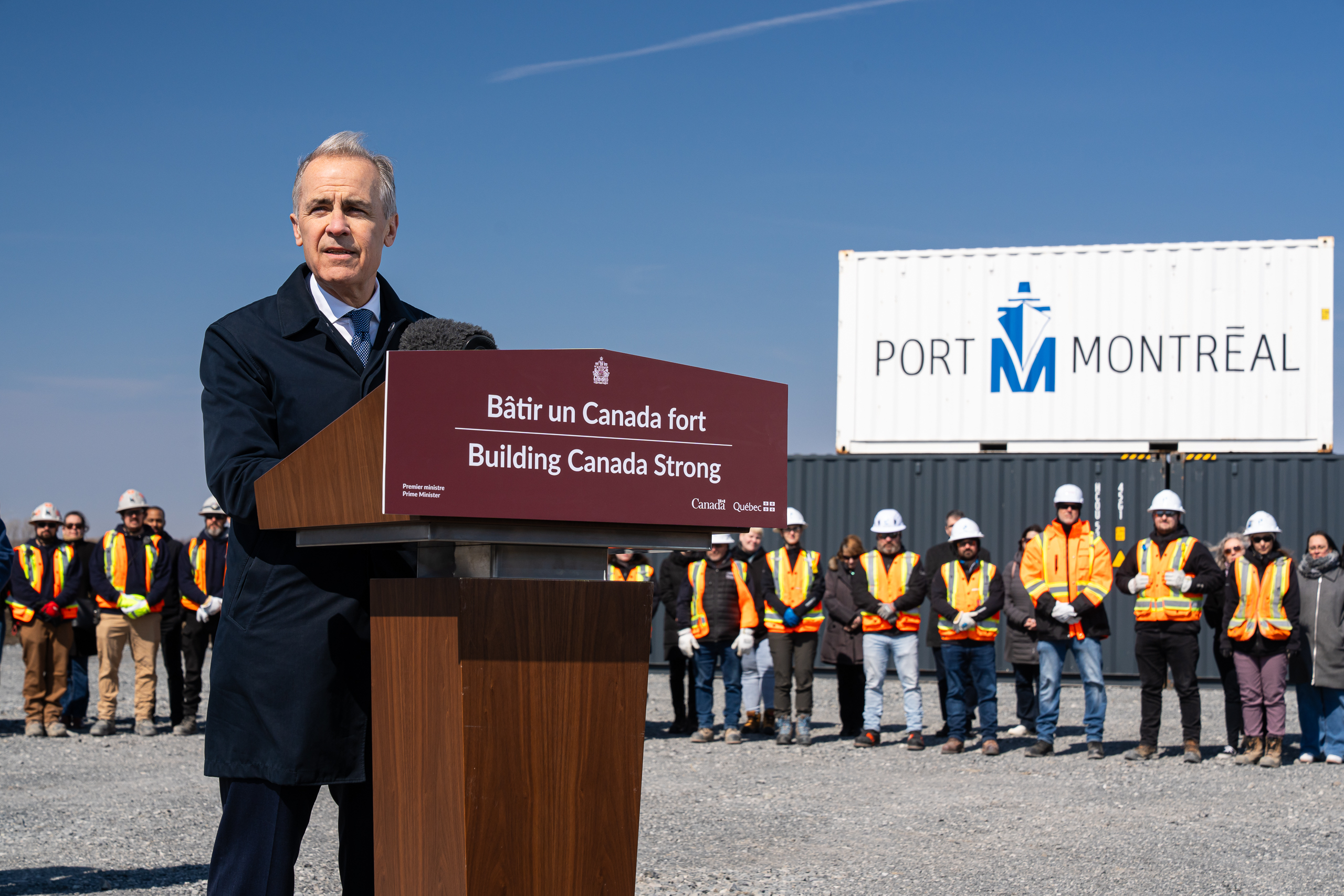 Marc Carney at the Port of Montreal