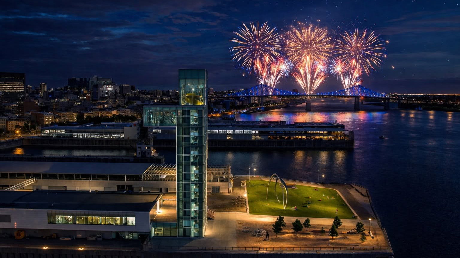 Fireworks from the Grand Quay