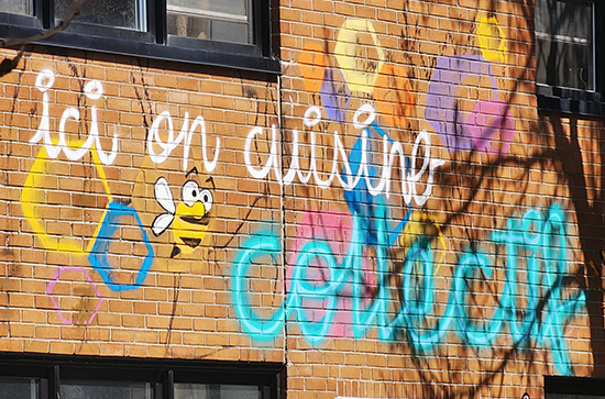 Mur extérieur de la Cuisine collective Hochelaga Maisonneuve